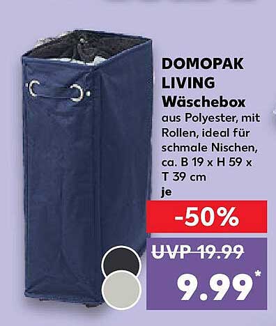 DOMOPAK LIVING Wäschebox aus Polyester mit Rollen
