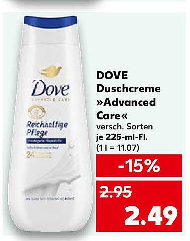DOVE Duschcreme »Advanced Care« 225-ml-Fl.