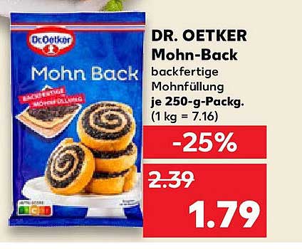 DR. OETKER Mohn-Back 250-g-Packung - jetzt zum Sparpreis!