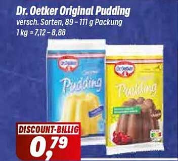 Dr. Oetker Original Pudding, verschiedene Sorten