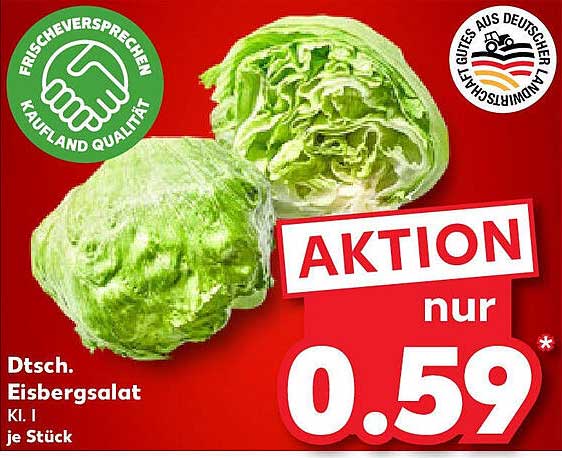 Dt. Eisbergsalat Ki. I je Stück