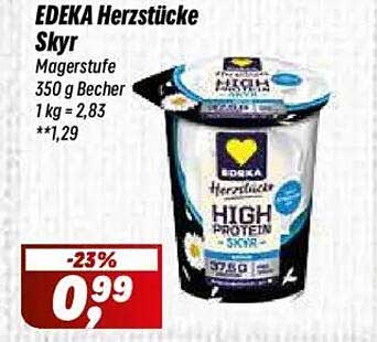 EDEKA Herzstücke Skyr 350 g Becher - Hochprozentiger Genuss für Ihr Wohlbefinden