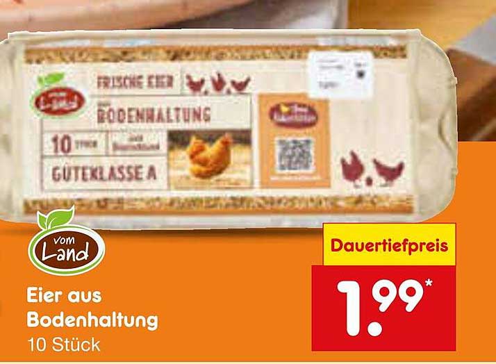 Eier aus Bodenhaltung 10 Stück