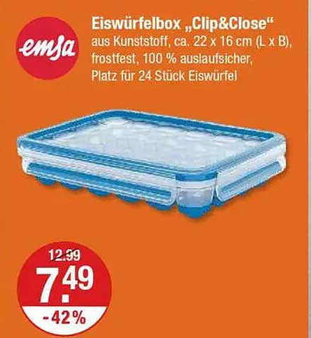 Eiswürfelbox „Clip&Close“