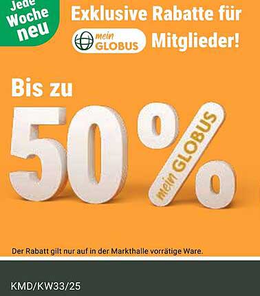 Exklusive Rabatte für Mitglieder bei Globus