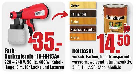 Farb-Spritzpistole »JS-HH15A«
