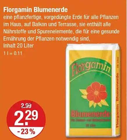 Floragamin Blumenerde 20 Liter - Ideal für Ihre Pflanzenpflege