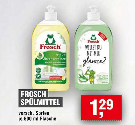 Frosch Spülmittel - verschiedene Sorten je 500 ml Flasche