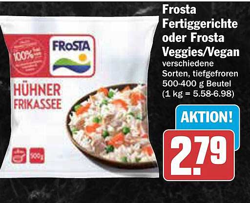 Frosta Fertiggerichte oder Frosta Veggies/Vegan - Hühnchen Frikassee