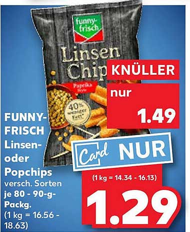 FUNNY-FRISCH Linsen- oder Popchips 80-90 g
