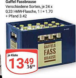 Gaffel Fassbrause - Verschiedene Sorten, 24 x 0,33 I-MW-Flasche