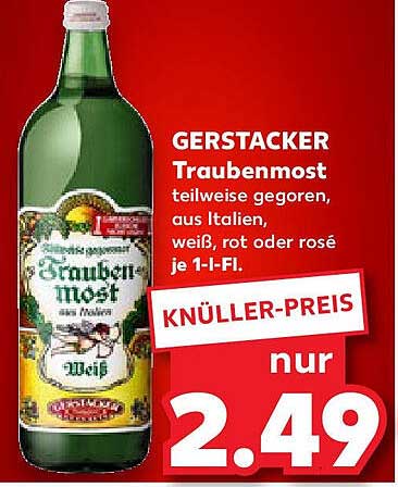 GERSTACKER Traubenmost 1-Liter-Flasche - diverse Sorten