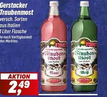 Gerstacker Traubenmost - Verschiedene Sorten aus Italien, 1 Liter Flasche