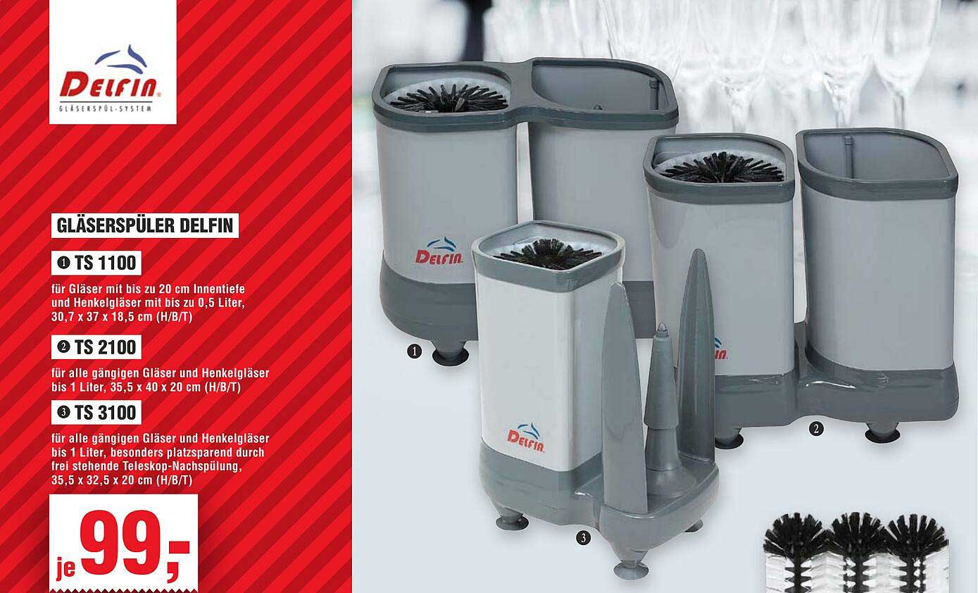 Gläserspüler Delfin - TS 1100, TS 2100 und TS 3100