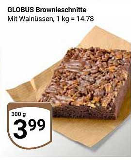 GLOBUS Brownieschnitt Mit Walnüssen