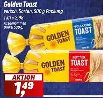 Golden Toast - verschiedene Sorten, 500 g Packung