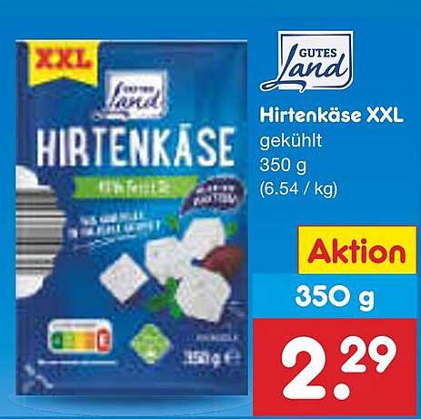 Gutes Land Hirtenkäse XXL, gekühlt, 350 g