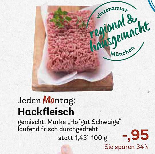 Hackfleisch gemischt, Marke „Hofgut Schwaige“