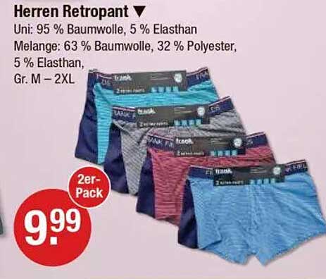 Herren Retropant 2er-Pack