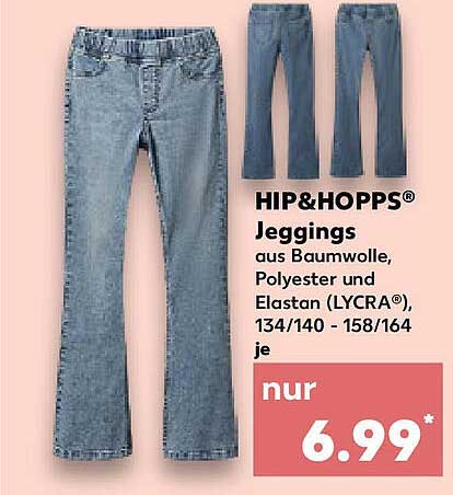 HIP&HOPPS® Jeggings aus Baumwolle, Polyester und Elasthan