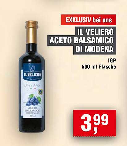 IL VELIERO ACETO BALSAMICO DI MODENA - 500 ml Flasche