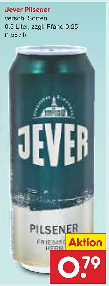Jever Pilsener 0,5 Liter - jetzt nur 0,79 €!