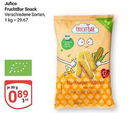 Jufico FruchtBar Snack - Verschiedene Sorten, 1 kg = 29,67