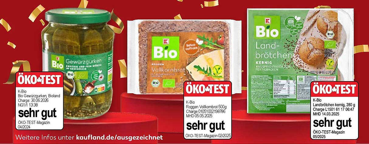 K-Bio Gewürzgurken, 720 g - sehr gut
