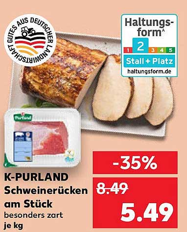 K-PURLAND Schweinerücken am Stück