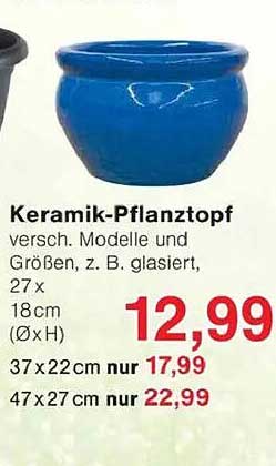 Keramik-Pflanztopf 27 x 18 cm