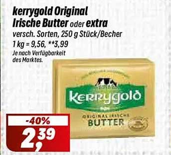 kerrygold Original Irische Butter oder extra - 40% Rabatt