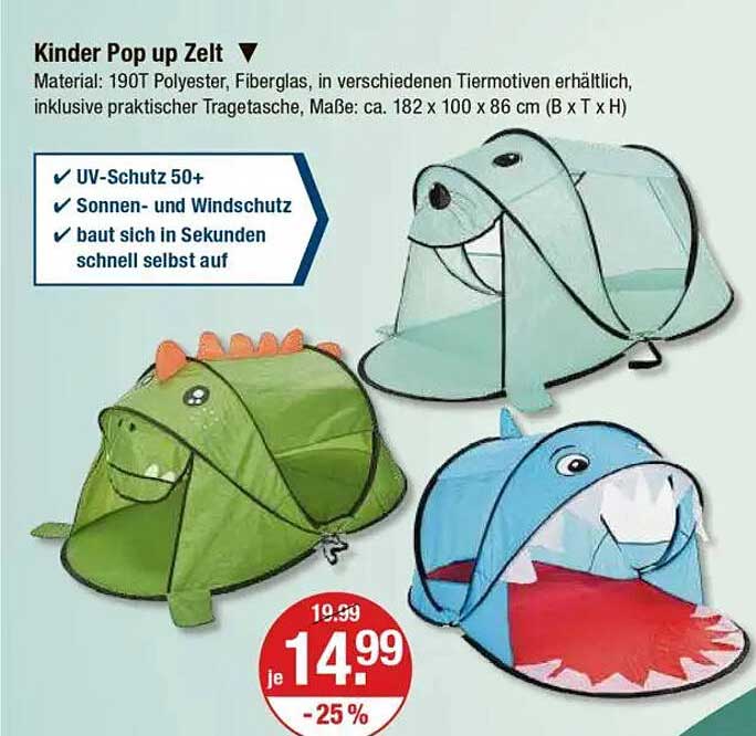 Kinder Pop up Zelt