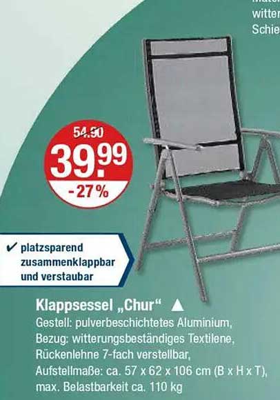 Klappsessel "Chur" - Platzsparend und komfortabel