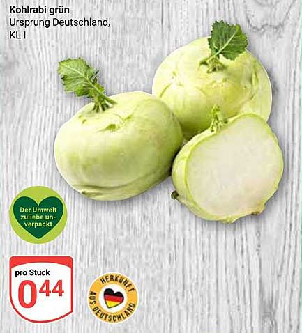 Kohlrabi grün, Ursprung Deutschland, KL I