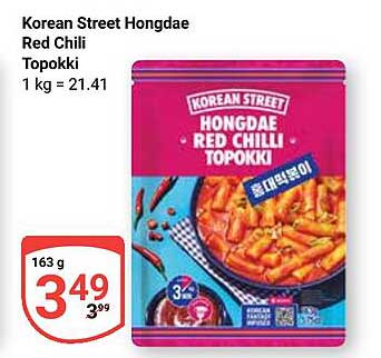 Korean Street Hongdae Red Chili Topokki 163 g