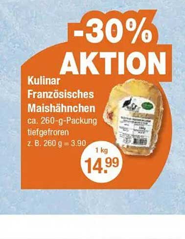 Kulinarisches Französisches Maishähnchen -30% Aktion