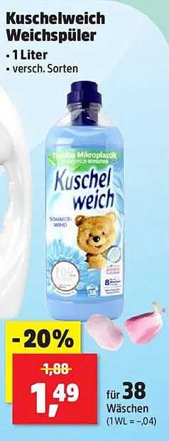 Kuschelweich Weichspüler - 1 Liter - verschiedene Sorten