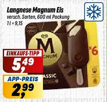 Langnese Magnum Eis - Verschiedene Sorten, 600 ml Packung