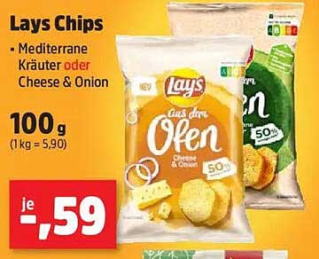 Lays Chips – Mediterrane Kräuter oder Cheese & Onion