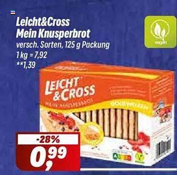 Leicht&Cross Mein Knusperbrot - verschiedene Sorten, 125 g Packung
