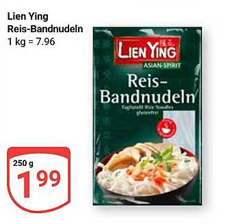 Lien Ying Reis-Bandnudeln 250 g für nur 1,99 €