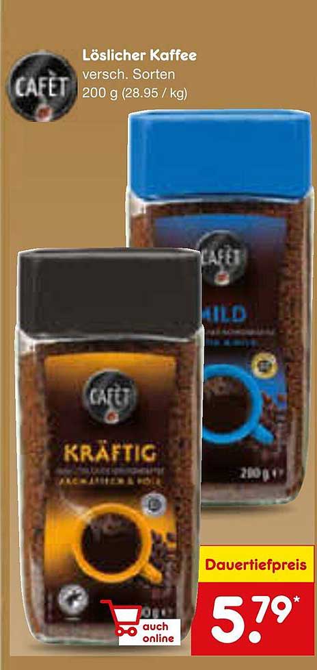 Löslicher Kaffee versch. Sorten 200 g