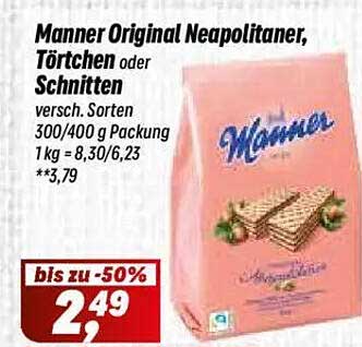 Manner Original Neapolitaner, Törtchen oder Schnitten