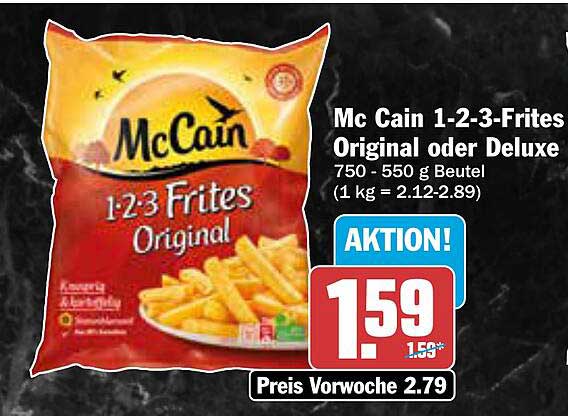 Mc Cain 1-2-3-Frites Original oder Deluxe