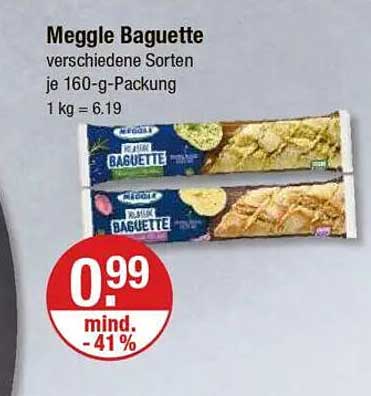 Meggle Baguette - verschiedene Sorten je 160-g-Packung