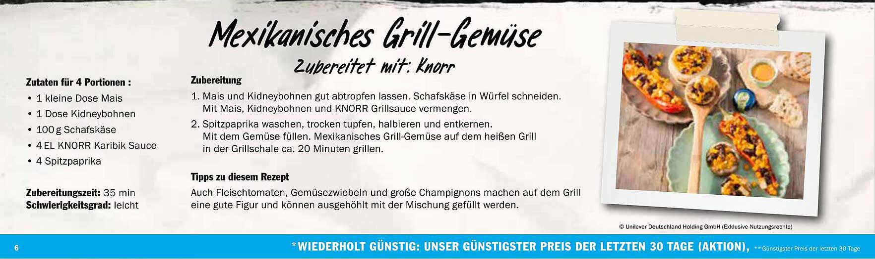 Mexikanisches Grill-Gemüse zubereitet mit Knorr
