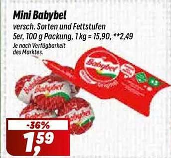 Mini Babybel - verschiedene Sorten und Fettstufen