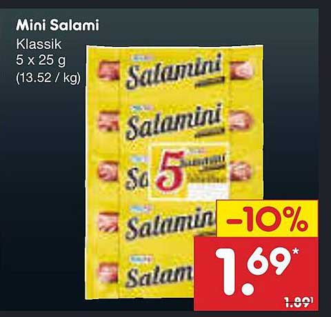 Mini Salami Klassik 5 x 25 g