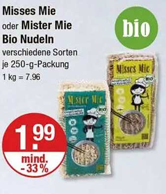 Misses Mie oder Mister Mie Bio Nudeln