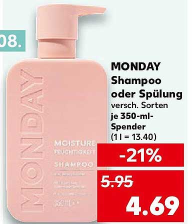 MONDAY Shampoo oder Spülung 350 ml - Moisture